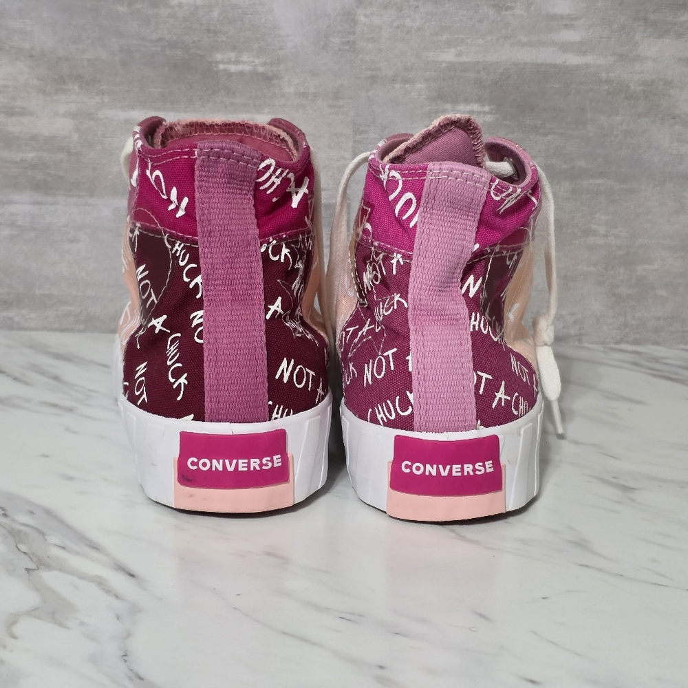 Converse High Top 'Not a  Chuck' Storm Pink Men's Size 7 Women's 9 - Picture 4 of 8